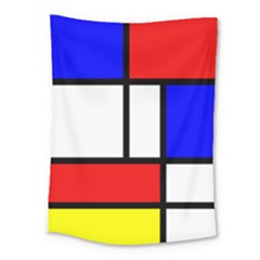 Mondrian Red Blue Yellow Medium Tapestry