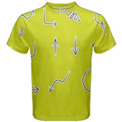 Arrow Line Sign Circle Flat Curve Men s Cotton Tee by Amaryn4rt