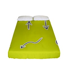 Arrow Line Sign Circle Flat Curve Fitted Sheet (full/ Double Size)