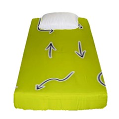 Arrow Line Sign Circle Flat Curve Fitted Sheet (single Size)