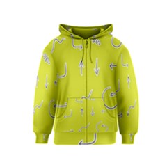 Arrow Line Sign Circle Flat Curve Kids  Zipper Hoodie