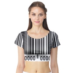 Code Data Digital Register Short Sleeve Crop Top (tight Fit) by Amaryn4rt