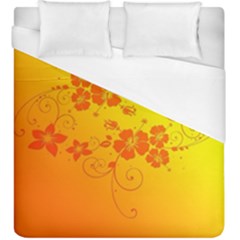 Flowers Floral Design Flora Yellow Duvet Cover (king Size)