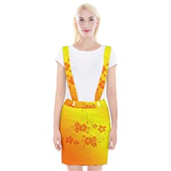 Flowers Floral Design Flora Yellow Suspender Skirt