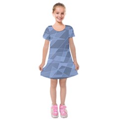 Lines Shapes Pattern Web Creative Kids  Short Sleeve Velvet Dress by Amaryn4rt