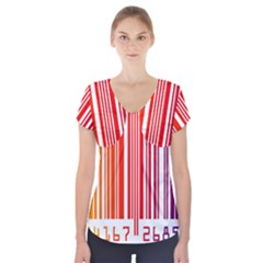 Code Data Digital Register Short Sleeve Front Detail Top