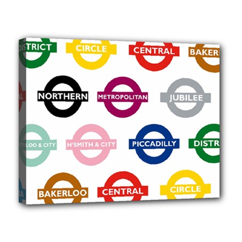 Underground Signs Tube Signs Canvas 14  X 11  by Amaryn4rt