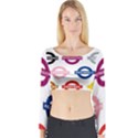 Underground Signs Tube Signs Long Sleeve Crop Top View1