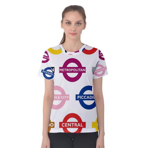 Underground Signs Tube Signs Women s Cotton Tee by Amaryn4rt