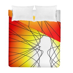 Spirituality Man Origin Lines Duvet Cover Double Side (full/ Double Size)