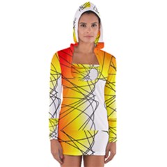 Spirituality Man Origin Lines Women s Long Sleeve Hooded T-shirt by Amaryn4rt