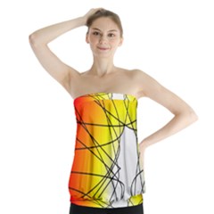 Spirituality Man Origin Lines Strapless Top by Amaryn4rt