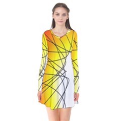 Spirituality Man Origin Lines Flare Dress