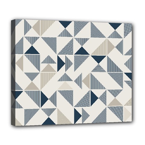 Geometric Triangle Modern Mosaic Deluxe Canvas 24  X 20  