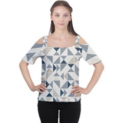 Geometric Triangle Modern Mosaic Women s Cutout Shoulder Tee