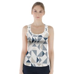 Geometric Triangle Modern Mosaic Racer Back Sports Top