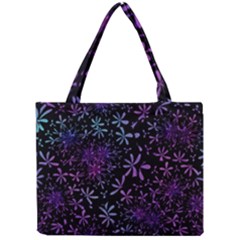 Retro Flower Pattern Design Batik Mini Tote Bag by Amaryn4rt