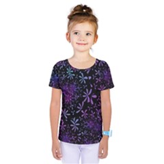 Retro Flower Pattern Design Batik Kids  One Piece Tee