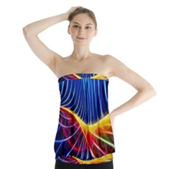 Color Colorful Wave Abstract Strapless Top