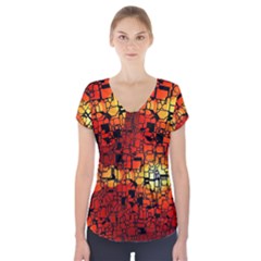 Board Conductors Circuits Short Sleeve Front Detail Top by Amaryn4rt