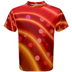 Bokeh Lines Wave Points Swing Men s Cotton Tee by Amaryn4rt