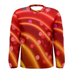 Bokeh Lines Wave Points Swing Men s Long Sleeve Tee by Amaryn4rt