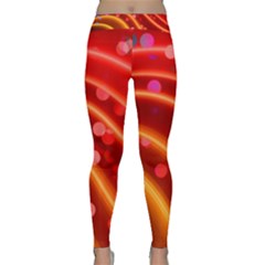 Bokeh Lines Wave Points Swing Classic Yoga Leggings by Amaryn4rt