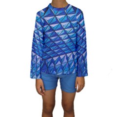 Lines Geometry Architecture Texture Kids  Long Sleeve Swimwear by Amaryn4rt