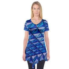 Lines Geometry Architecture Texture Short Sleeve Tunic  by Amaryn4rt