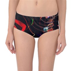 Night View Night Chaos Line City Mid-waist Bikini Bottoms