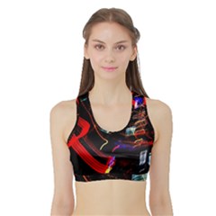 Night View Night Chaos Line City Sports Bra With Border