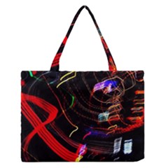 Night View Night Chaos Line City Medium Zipper Tote Bag