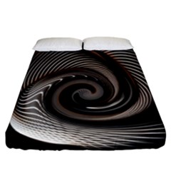 Abstract Background Curves Fitted Sheet (california King Size)