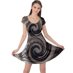 Abstract Background Curves Cap Sleeve Dresses by Amaryn4rt