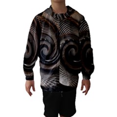 Abstract Background Curves Hooded Wind Breaker (kids) by Amaryn4rt