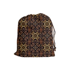 Tribal Geometric Print Drawstring Pouches (large)  by dflcprints