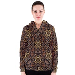 Tribal Geometric Print Women s Zipper Hoodie