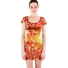 Board Conductors Circuit Short Sleeve Bodycon Dress by Amaryn4rt