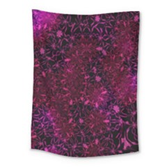 Retro Flower Pattern Design Batik Medium Tapestry