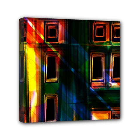 Architecture City Homes Window Mini Canvas 6  X 6  by Amaryn4rt