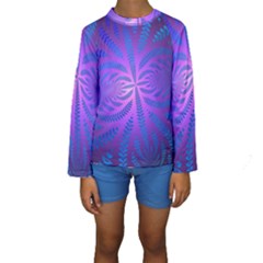 Background Brush Particles Wave Kids  Long Sleeve Swimwear by Amaryn4rt