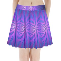 Background Brush Particles Wave Pleated Mini Skirt