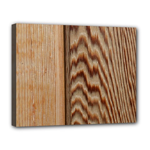 Wood Grain Texture Brown Canvas 14  X 11 