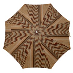 Wood Grain Texture Brown Straight Umbrellas