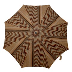 Wood Grain Texture Brown Hook Handle Umbrellas (medium) by Amaryn4rt