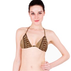 Wood Grain Texture Brown Bikini Top by Amaryn4rt