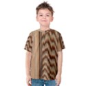 Wood Grain Texture Brown Kids  Cotton Tee View1