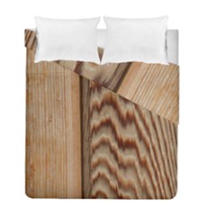 Wood Grain Texture Brown Duvet Cover Double Side (full/ Double Size)