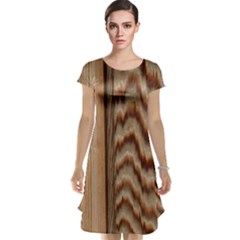 Wood Grain Texture Brown Cap Sleeve Nightdress by Amaryn4rt