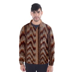 Wood Grain Texture Brown Wind Breaker (men) by Amaryn4rt